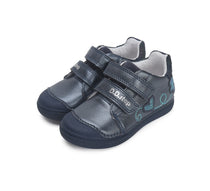 D.D.Step pantofi fete cu scai 25-30 Royal Blue cu floare si inimia