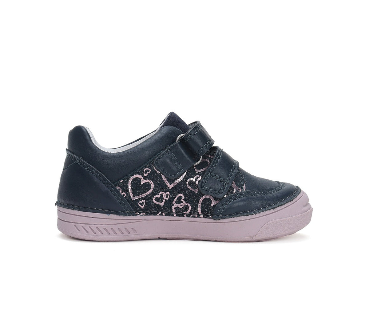 D.D.Step pantofi fete cu scai 25-30 Royal blue cu inimioare