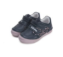 D.D.Step pantofi fete cu scai 25-30 Royal blue cu inimioare