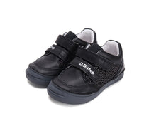 D.D.Step pantofi fete cu scai 25-30 Black cu betisoare albe