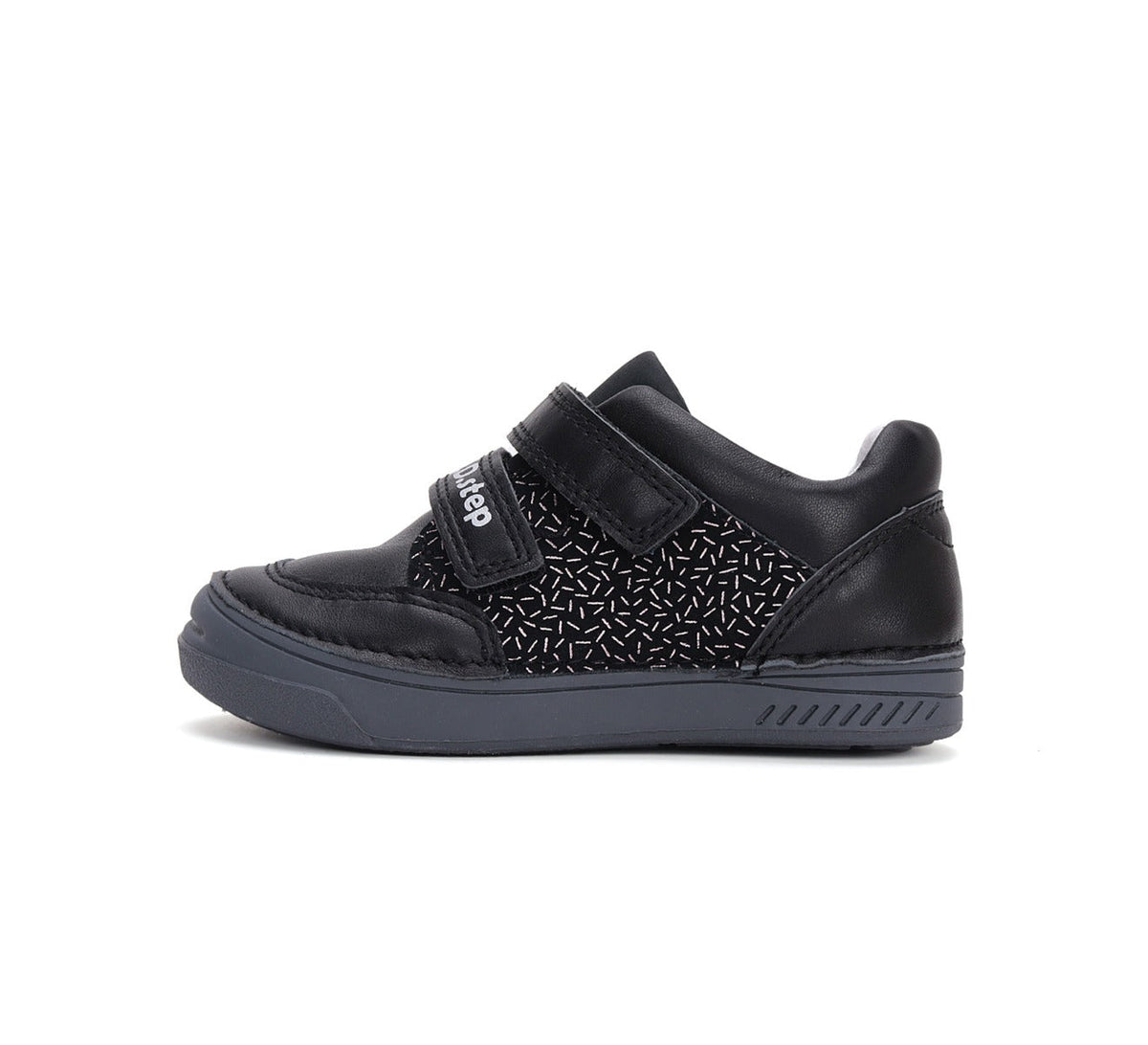 D.D.Step pantofi fete cu scai 25-30 Black cu betisoare albe