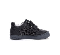 D.D.Step pantofi fete cu scai 25-30 Black cu betisoare albe