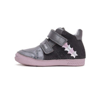 D.D.Step pantofi fete cu scai 31-36 Dark Grey cu stelute