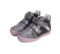 D.D.Step pantofi fete cu scai 31-36 Dark Grey cu stelute