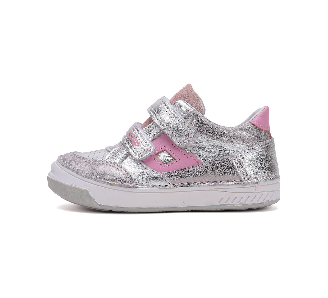 D.D.Step pantofi fete cu scai 31-36 Silver cu roz Imagine secundară a produsului