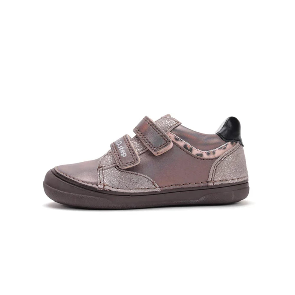 D.D.Step pantofi fete cu scai 32-37 Dark Grey cu animal print Imagine secundară a produsului