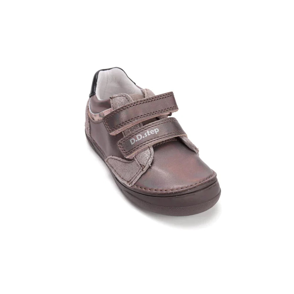 D.D.Step pantofi fete cu scai 32-37 Dark Grey cu animal print