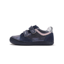 D.D.Step pantofi fete cu scai 32-37 Royal Blue cu dunga roz