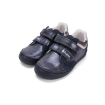 D.D.Step pantofi fete cu scai 32-37 Royal Blue cu dunga roz