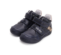D.D.Step pantofi fete cu scai Royal blue cu stelute aurii