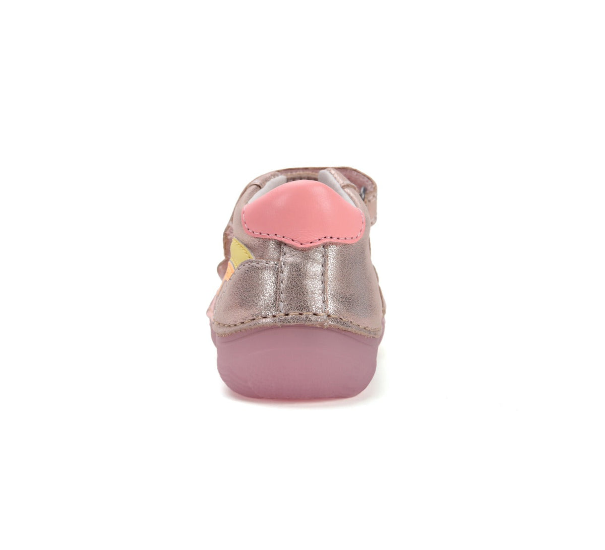 D.D.Step pantofi fete cu talpa fluorescenta 20-25 Champagne cu curcubeu