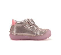 D.D.Step pantofi fete cu talpa fluorescenta 20-25 Champagne cu curcubeu