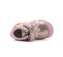 D.D.Step pantofi fete cu talpa fluorescenta 20-25 Champagne cu curcubeu