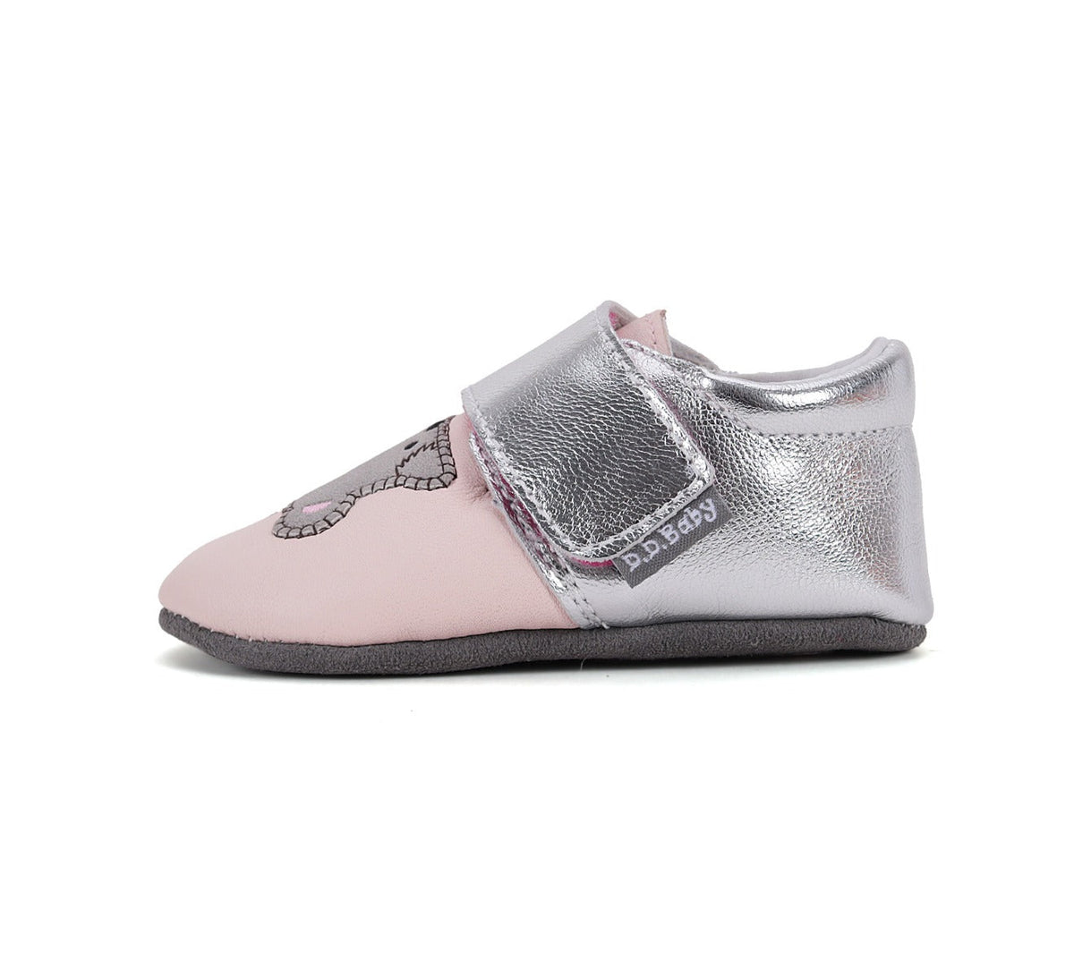 D.D.Step pantofi fete cu talpa moale 18-23 Daisy Pink cu ursulet
