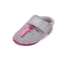 D.D.Step pantofi fete cu talpa moale 18-23 Silver cu calut de mare roz