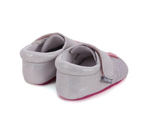 D.D.Step pantofi fete cu talpa moale 18-23 Silver cu calut de mare roz