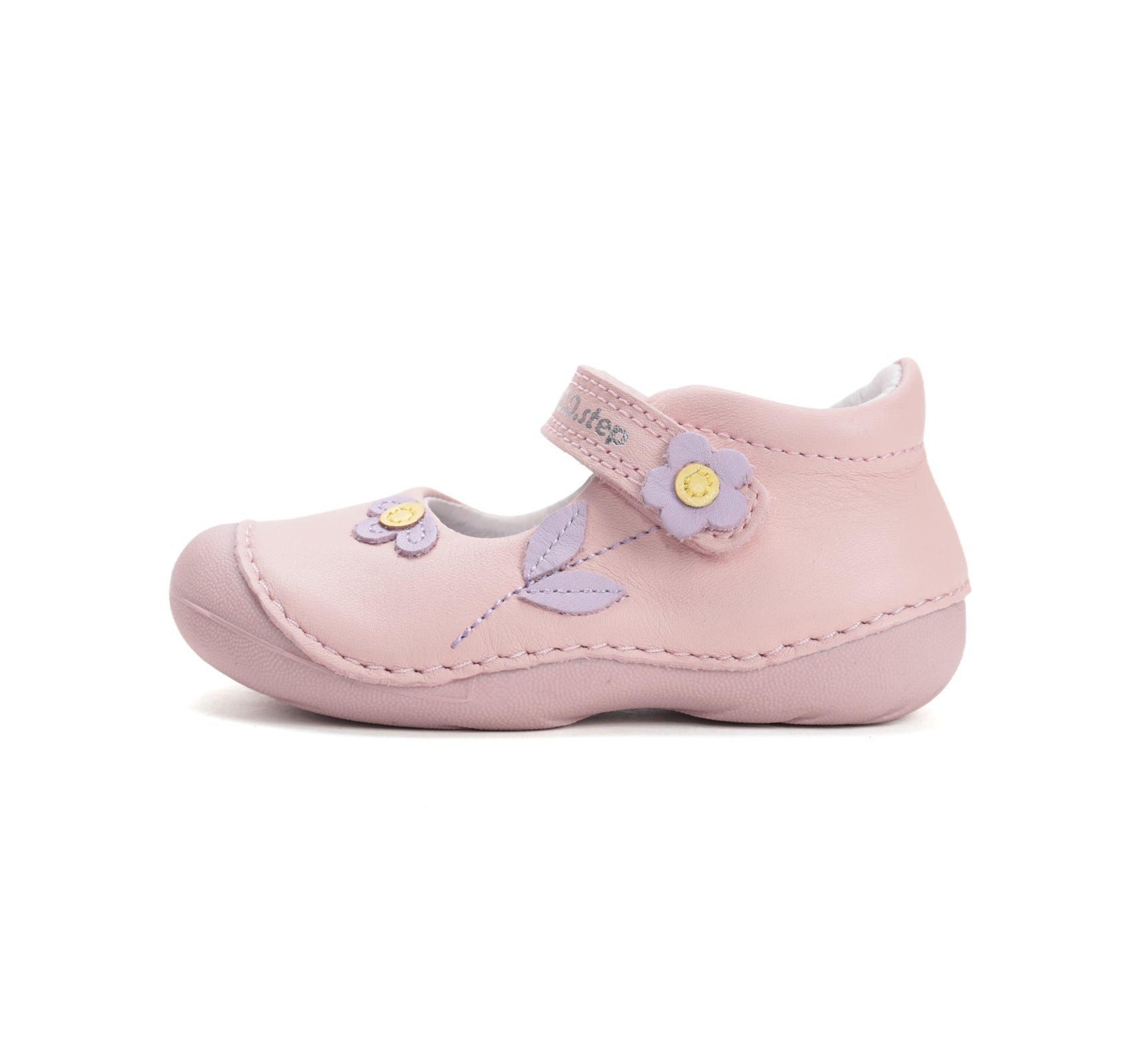 D.D.Step kivágott lány cipő 18-22 Baby Pink virágokkal Másodlagos kép