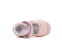 D.D.Step pantofi fete decupati 18-22 Baby Pink cu flori