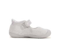 D.D.Step pantofi fete decupati 18-22 Silver cu flori