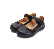 D.D.Step pantofi fete decupati 26-31 Black cu floare