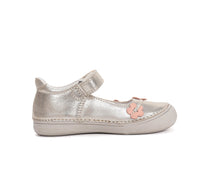 D.D.Step pantofi fete decupati 26-31 Gold cu flori