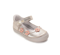 D.D.Step pantofi fete decupati 26-31 Gold cu flori