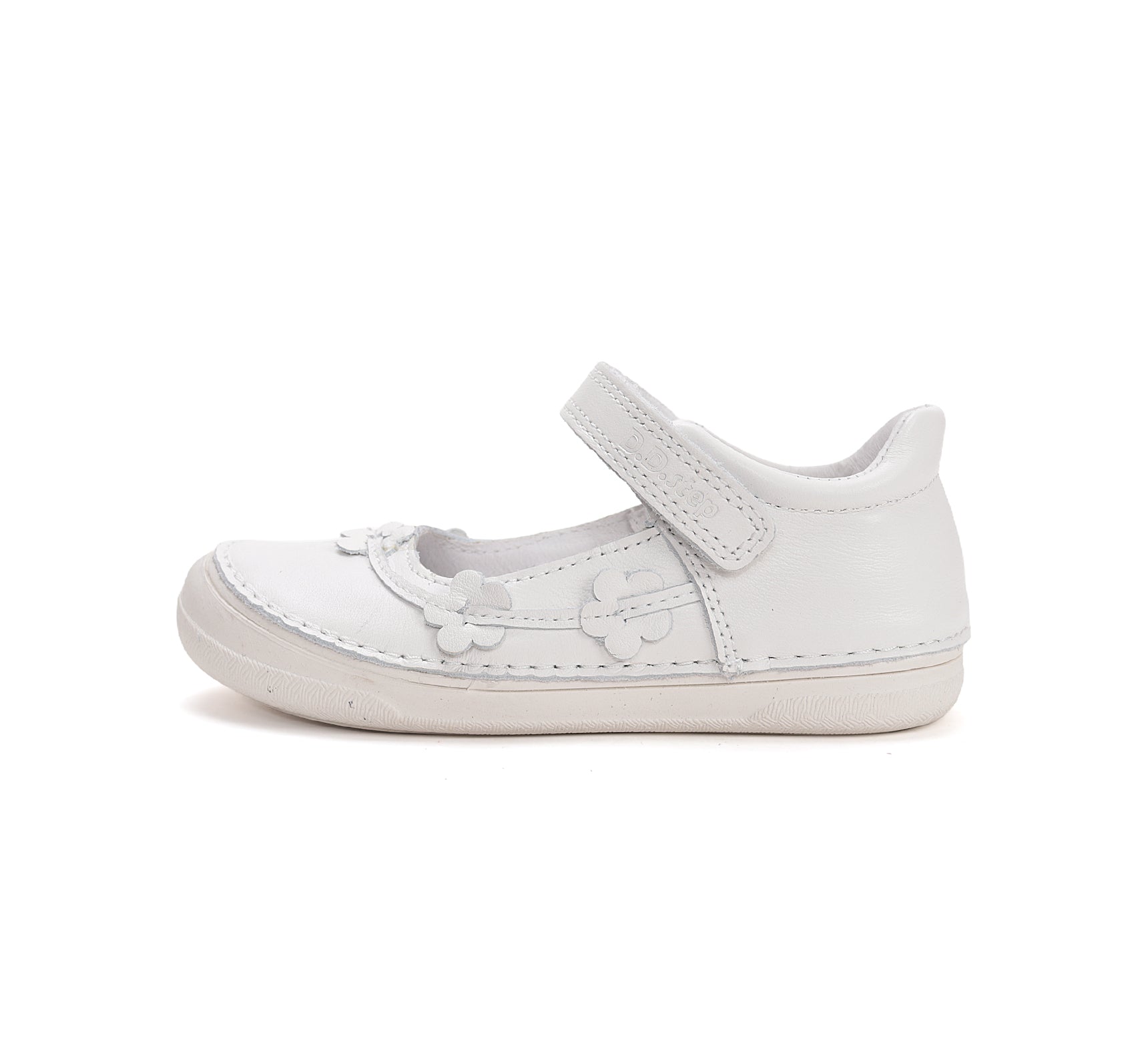 D.D.Step pantofi fete decupati 26-37 White cu floricele Imagine secundară a produsului