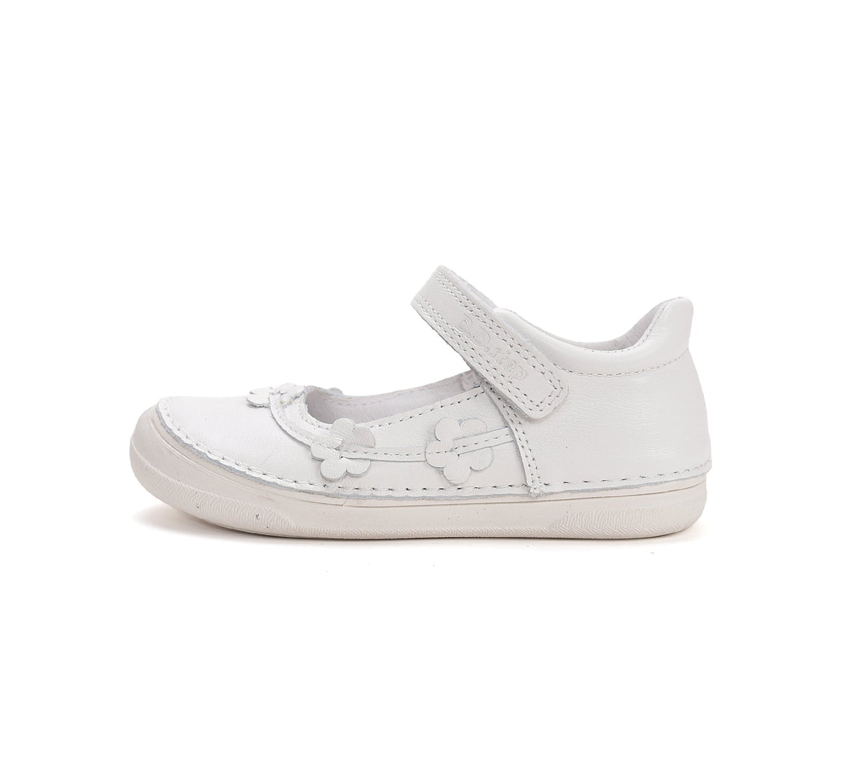 D.D.Step pantofi fete decupati 26-37 White cu floricele