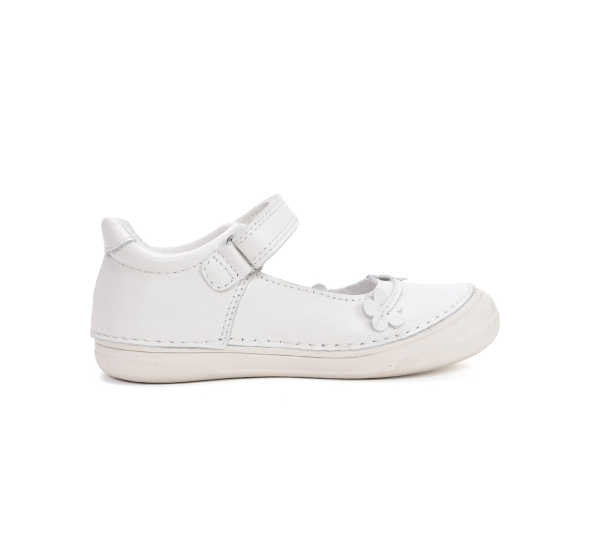 D.D.Step pantofi fete decupati 26-37 White cu floricele