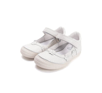 D.D.Step pantofi fete decupati 26-37 White cu floricele