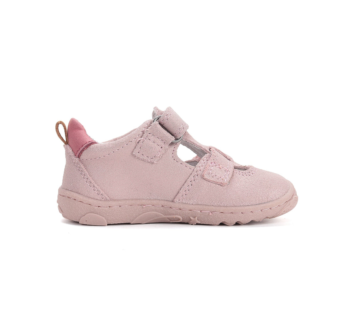 D.D.Step pantofi fete decupati Barefoot 20-25 Baby Pink cu dungi colorate