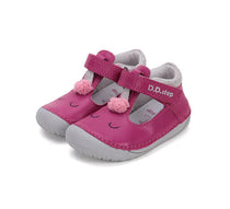 D.D.Step pantofi fete decupati Barefoot 20-25, Dark Pink unicorn