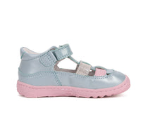 D.D.Step pantofi fete decupati Barefoot 20-25 Sky Blue cu roz