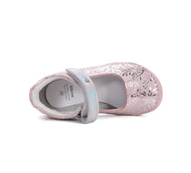 D.D.Step pantofi fete decupati Barefoot 22-33 Baby Pink cu flori printate