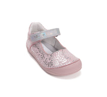 D.D.Step pantofi fete decupati Barefoot 22-33 Baby Pink cu flori printate