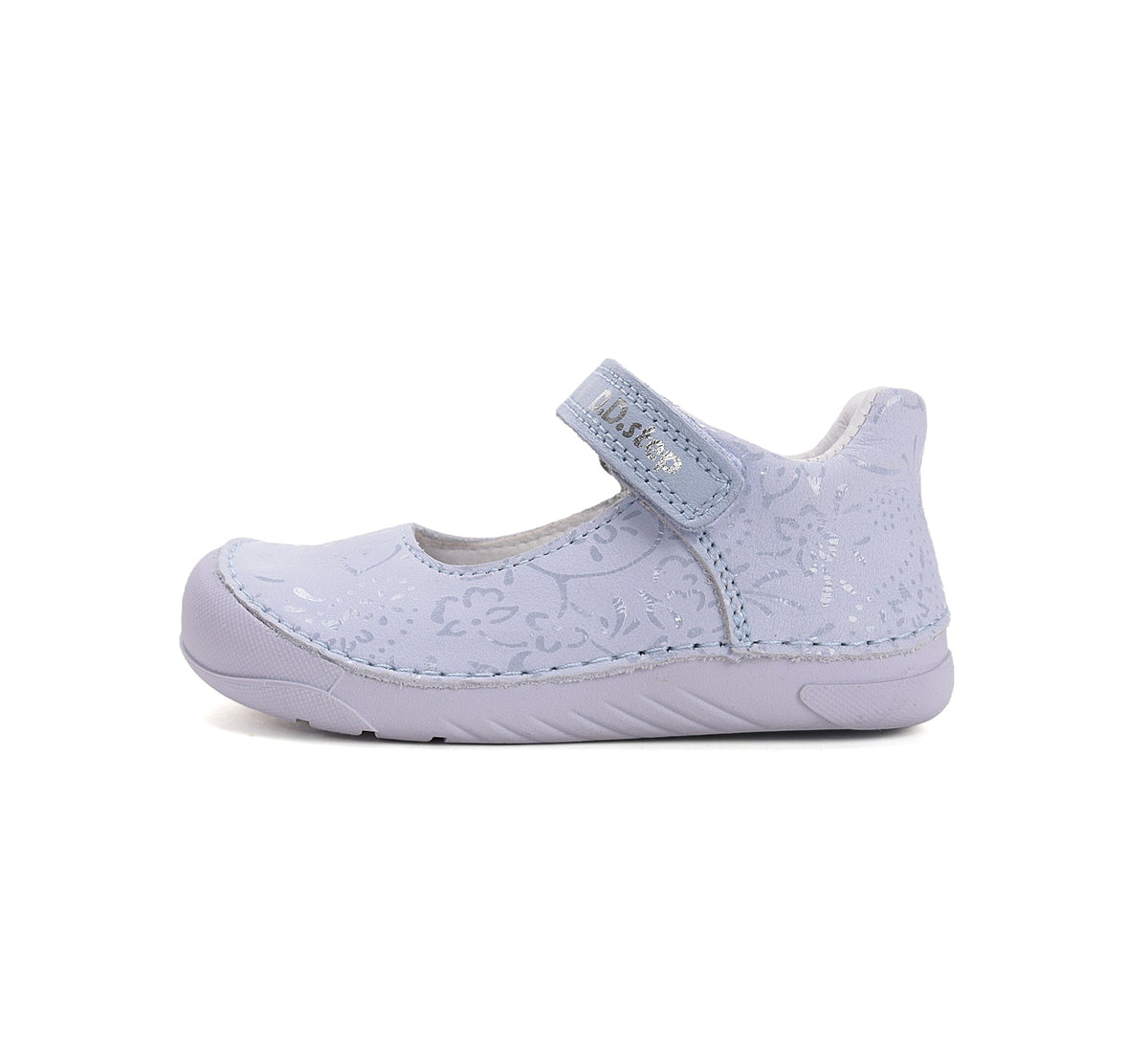D.D.Step kivágott lány cipő Barefoot 22-33 Lila, virágmintával