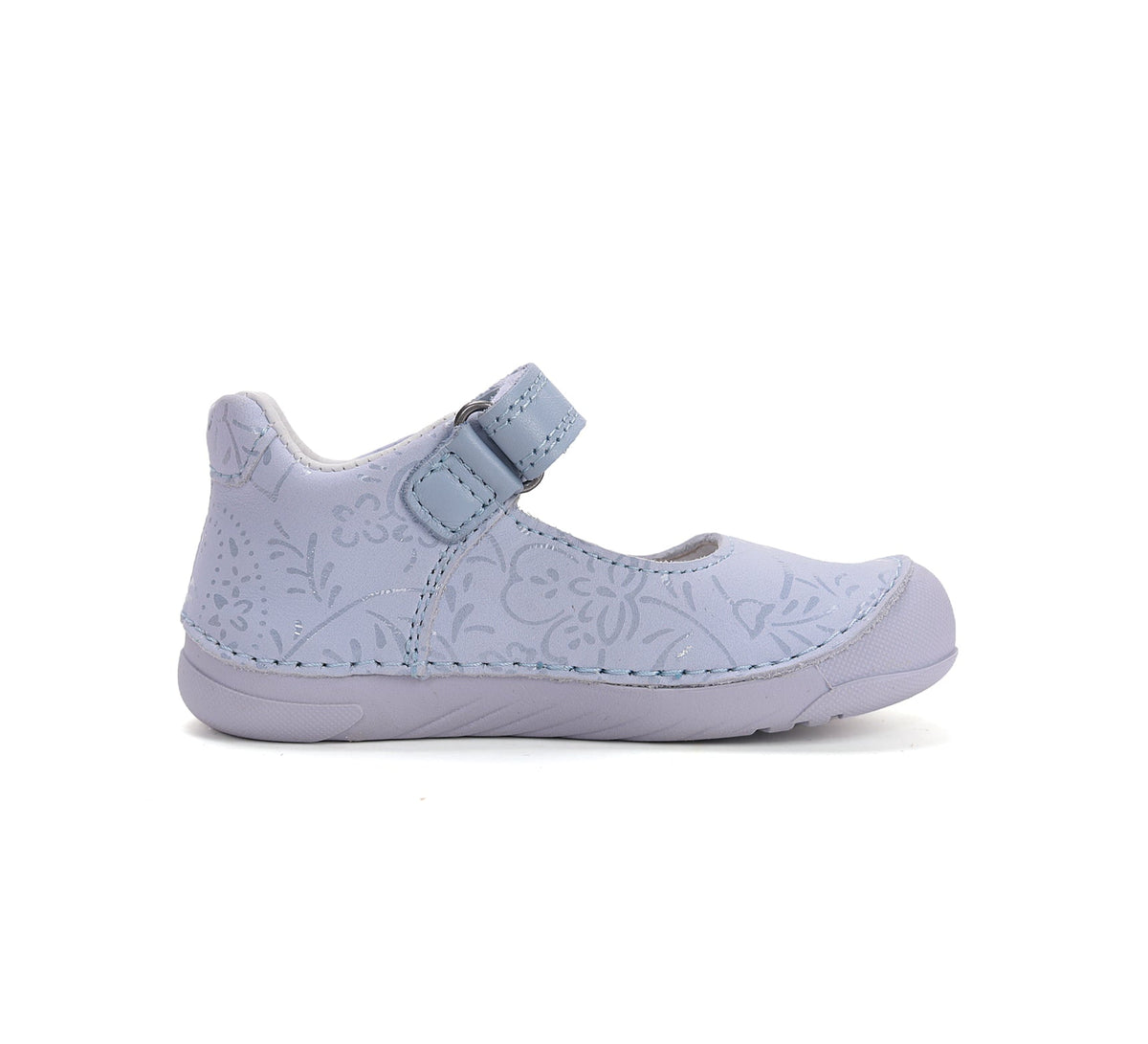 D.D.Step kivágott lány cipő Barefoot 22-33 Lila, virágmintával