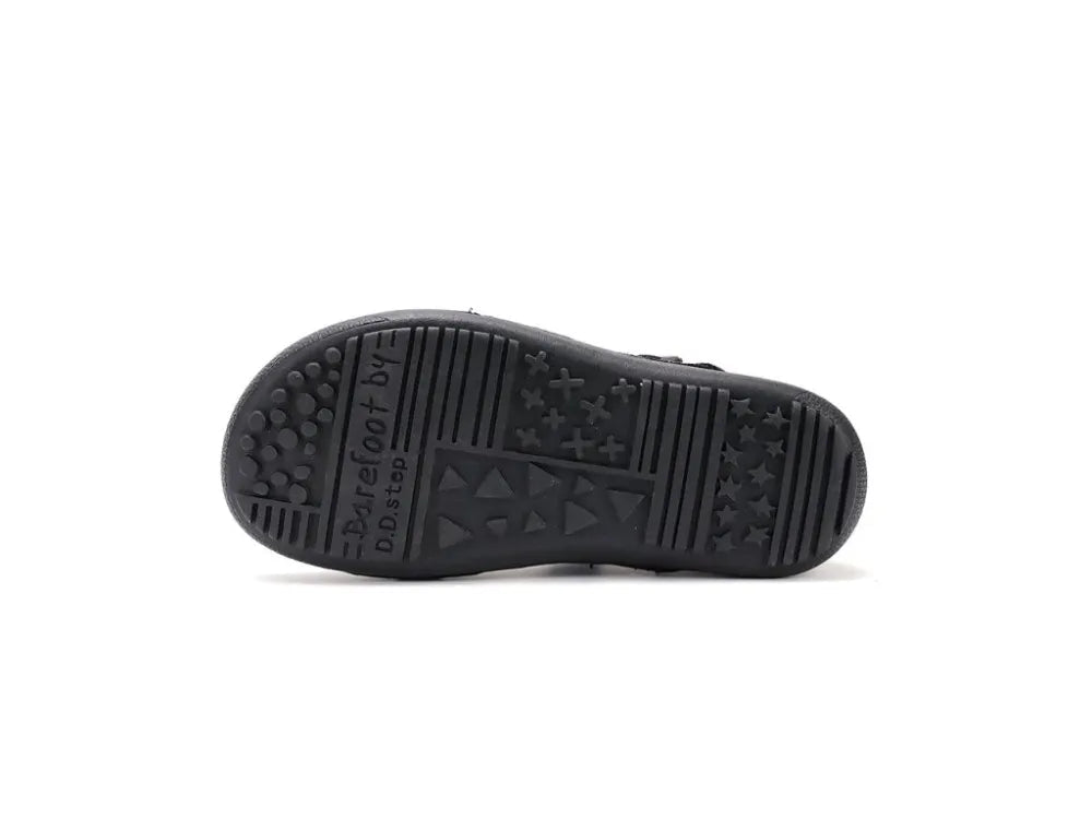 D.D.Step pantofi fete decupati Barefoot 25-30 Black cu fluturas