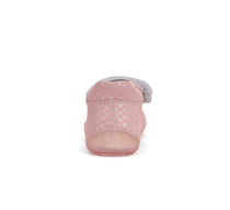 D.D.Step pantofi fete decupati Barefoot 26-31 Metallic pInk cu floricele