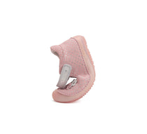 D.D.Step pantofi fete decupati Barefoot 26-31 Metallic pInk cu floricele
