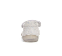 D.D.Step pantofi fete decupati Barefoot 26-31 Silver cu floricele