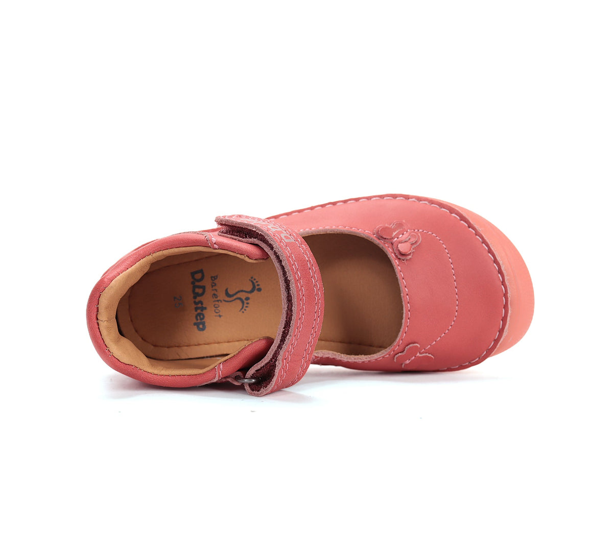 D.D.Step pantofi fete decupati Barefoot 26-31 Strawberry cu fluturasi