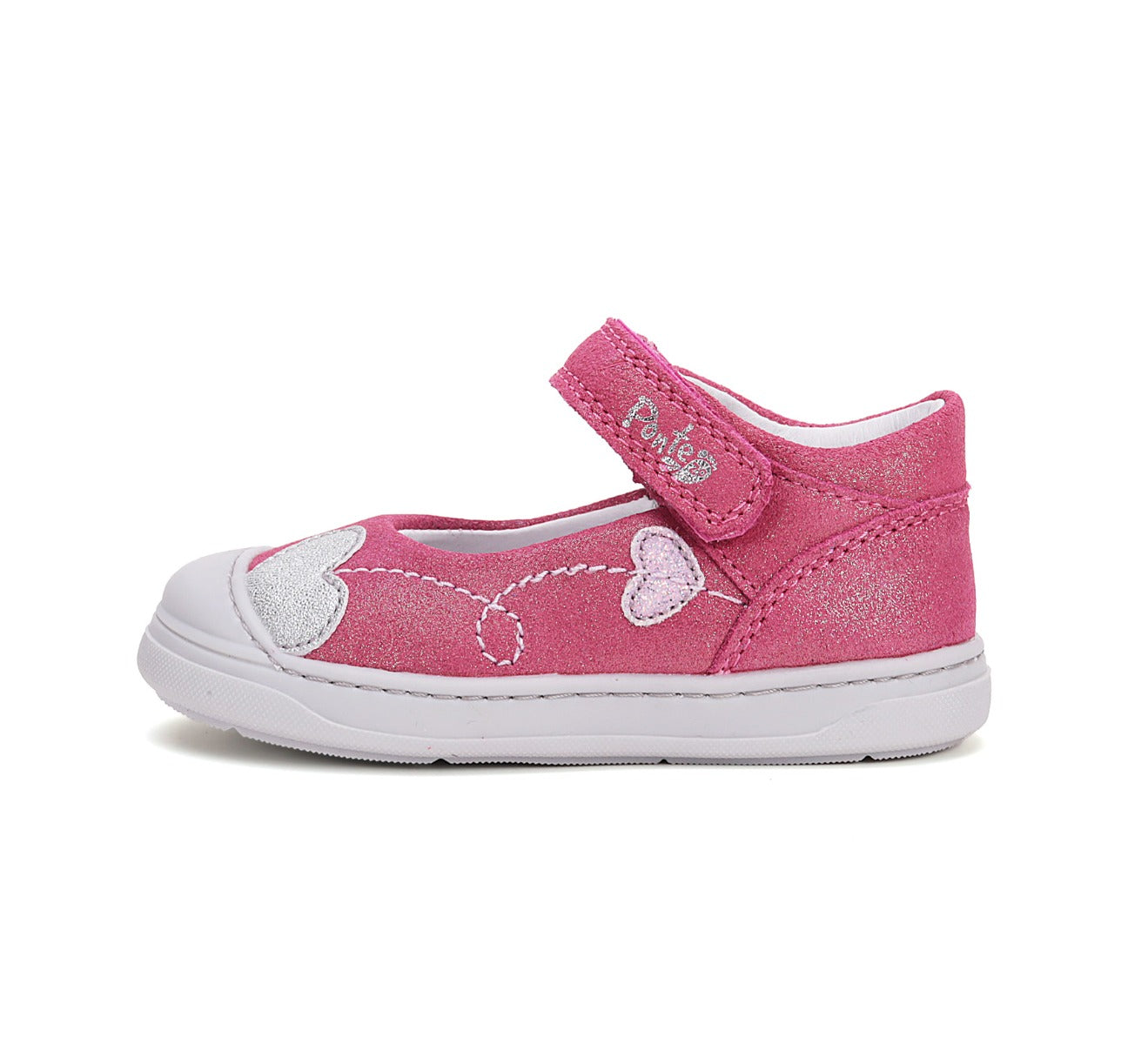 D.D.Step lány kivágott cipő Ponte20 supinált 22-27 Dark Pink szívecskés Másodlagos kép