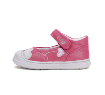 D.D.Step pantofi fete decupati Ponte20 supinati 22-27 Dark Pink cu inimioare