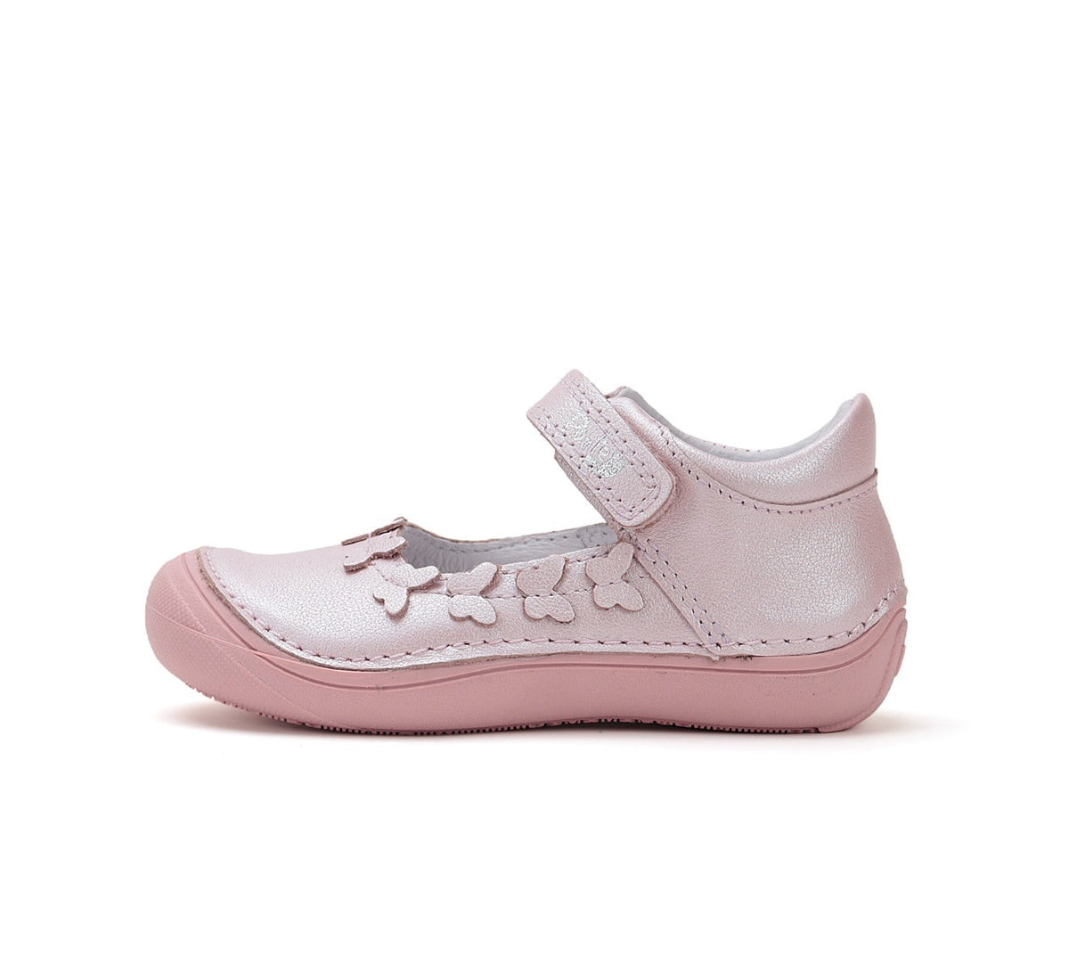 D.D.Step pantofi fete decupati Ponte20 supinati 24-29 Baby Pink cu fluturasi