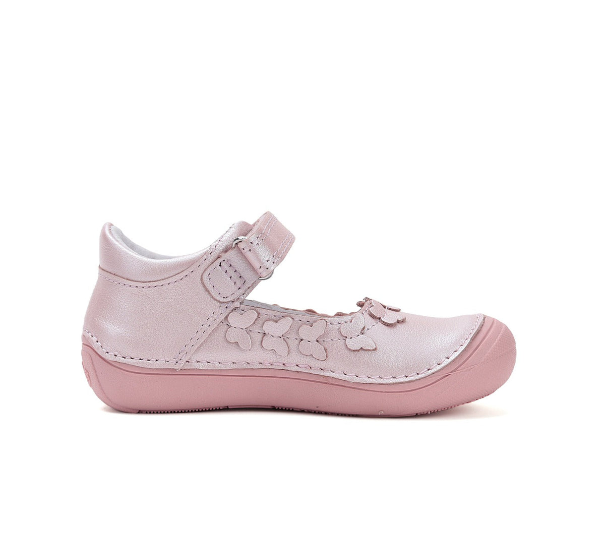 D.D.Step pantofi fete decupati Ponte20 supinati 30-35 Baby Pink cu fluturasi