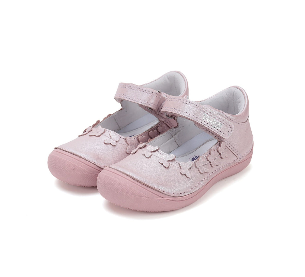 D.D.Step pantofi fete decupati Ponte20 supinati 30-35 Baby Pink cu fluturasi Imagine principală a produsului