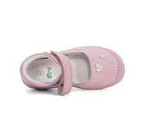 D.D.Step Ponte20 kivágott lánycipő szupinált 30-35 Baby Pink szívecskékkel
