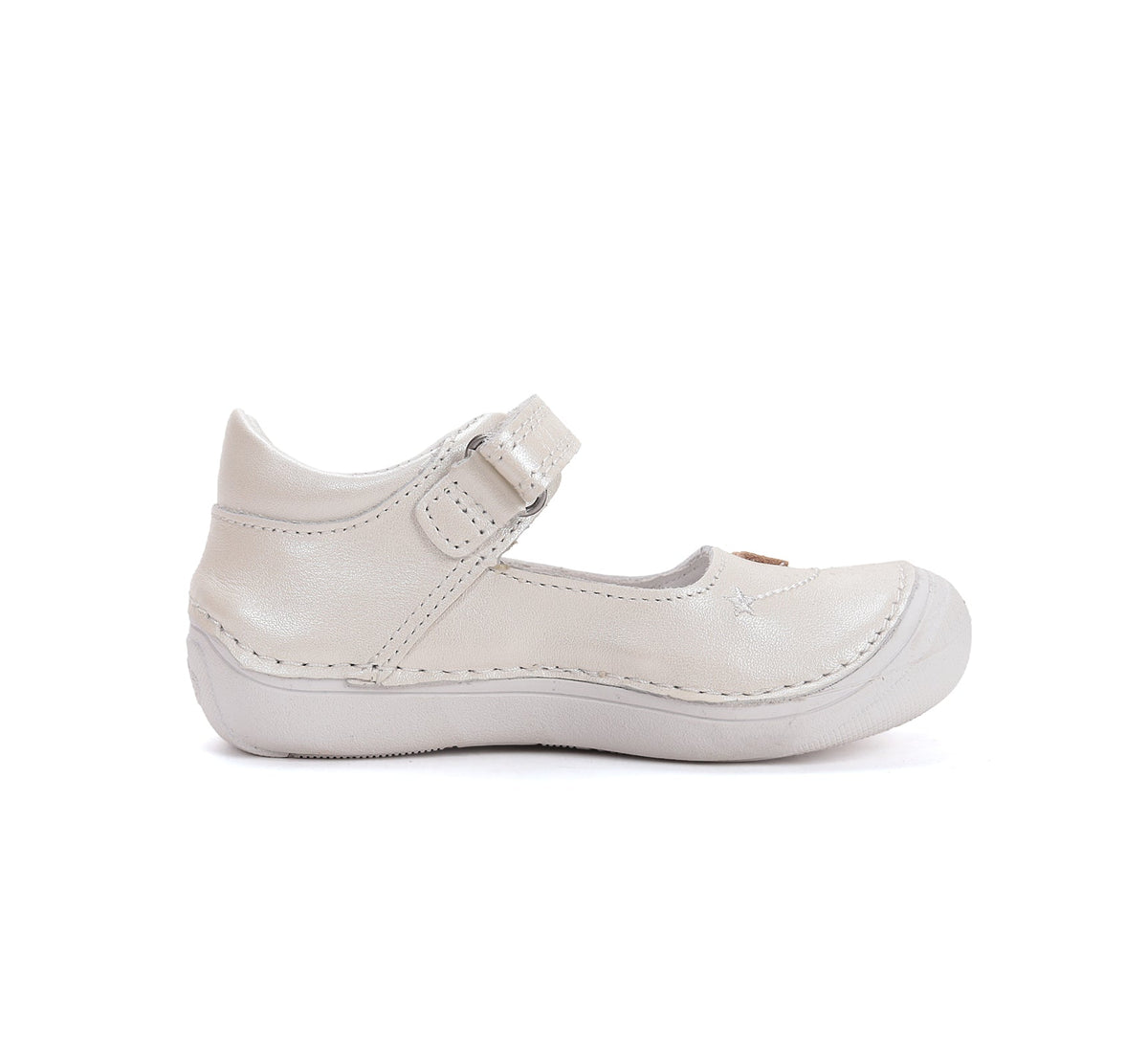 D.D.Step pantofi fete decupati Ponte20 supinati 24-29 Pearl cu inimioare
