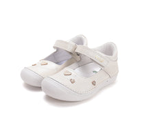 D.D.Step pantofi fete decupati Ponte20 supinati 30-35 Pearl cu inimioare